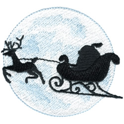 Reindeer & Sleigh Machine Embroidery Design