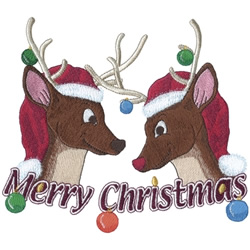 Reindeer Christmas Machine Embroidery Design