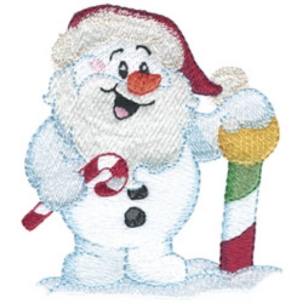 Picture of Santa Snowman Machine Embroidery Design