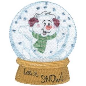 Picture of Snowman Snowglobe Machine Embroidery Design