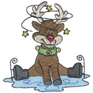 Picture of Skating Reindeer Machine Embroidery Design