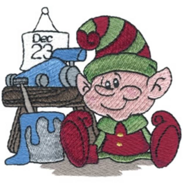 Picture of Workshop Elf Machine Embroidery Design