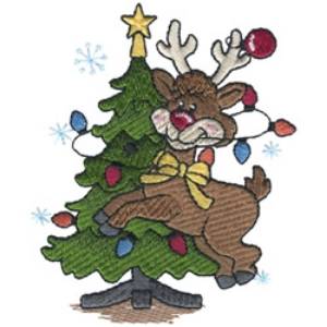 Picture of Decorating Reindeer Machine Embroidery Design