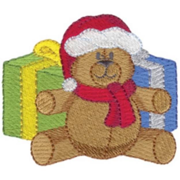 Picture of Christmas Bear Machine Embroidery Design