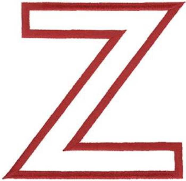 Picture of Zeta Outline Machine Embroidery Design