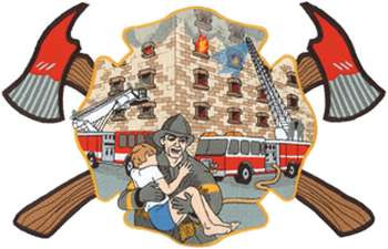Fire Scene Emblem Machine Embroidery Design