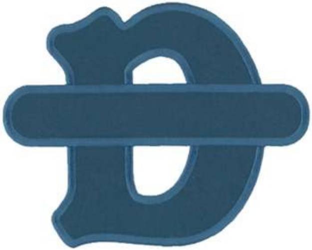 Picture of Letter D Applique with Banner Machine Embroidery Design