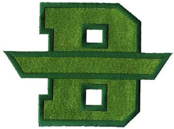 Letter B with Banner Machine Embroidery Design