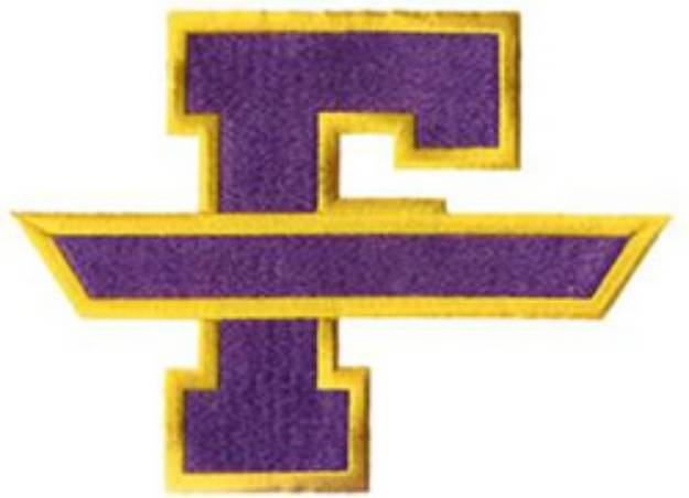 Picture of Letter F with Banner Machine Embroidery Design