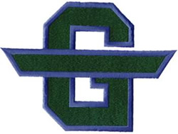 Letter G with Banner Machine Embroidery Design