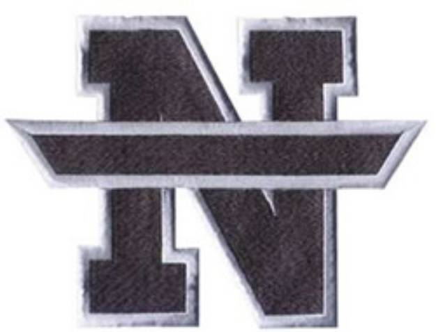Picture of Letter N with Banner Machine Embroidery Design
