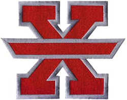 Letter X with Banner Machine Embroidery Design