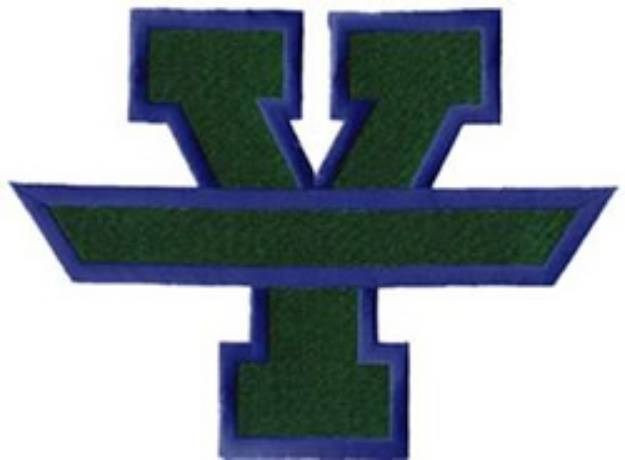 Picture of Letter Y with Banner Machine Embroidery Design