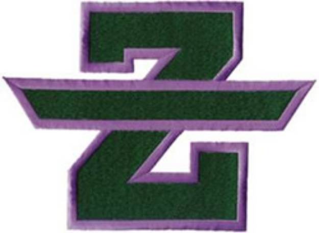 Picture of Letter Z with Banner Machine Embroidery Design