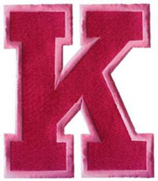 Picture of Filled K Machine Embroidery Design