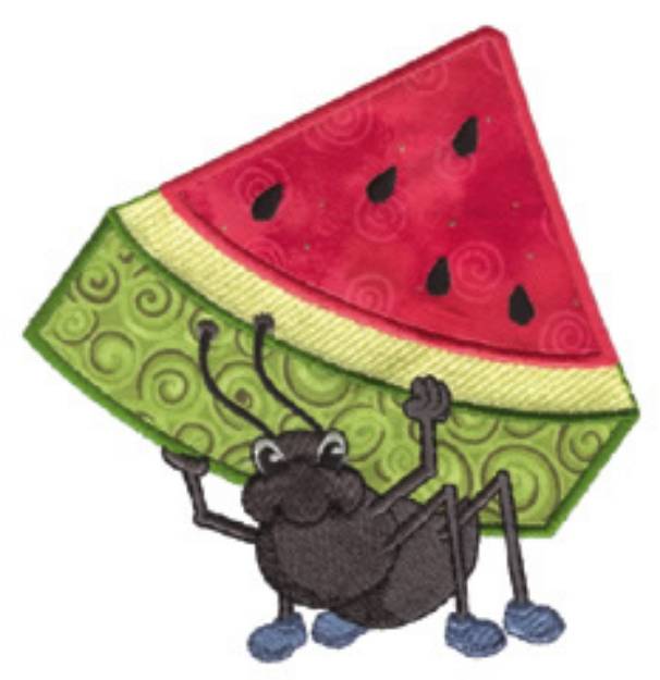 Picture of Ant & Fruit Applique Machine Embroidery Design