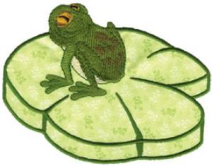 Picture of Frog Applique Machine Embroidery Design