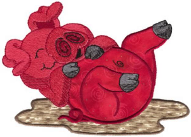 Picture of Little Piggy Applique Machine Embroidery Design