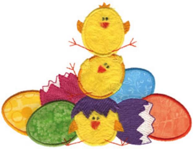 Picture of Chicks Applique Machine Embroidery Design