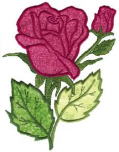 Picture of Roses Applique Machine Embroidery Design