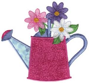 Picture of Watering Can Applique Machine Embroidery Design