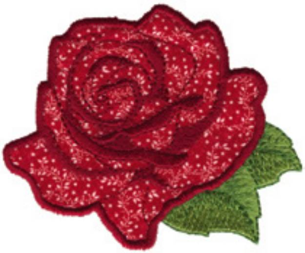 Picture of Rose Applique Machine Embroidery Design