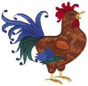 Picture of ROOSTER APPLIQUE Machine Embroidery Design