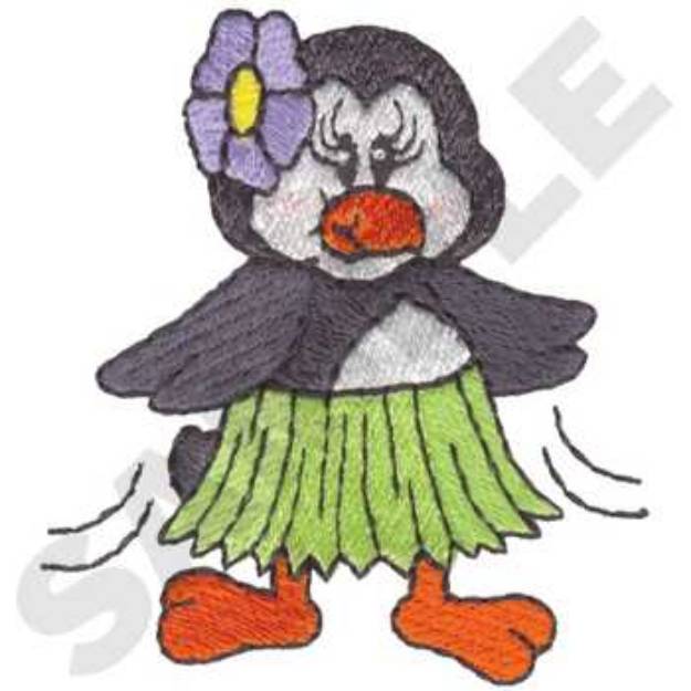 Picture of Hula Penguin Machine Embroidery Design