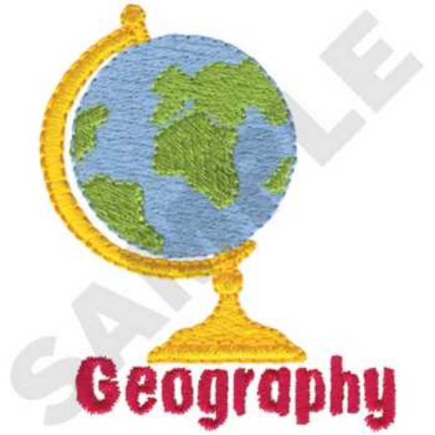 Picture of Geography Machine Embroidery Design