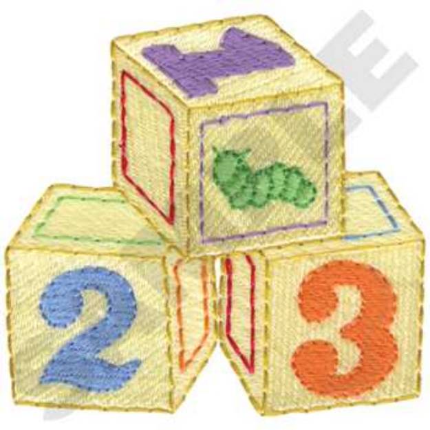 Picture of 123 Blocks Machine Embroidery Design
