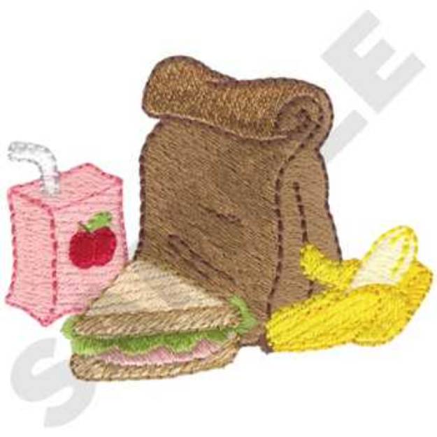 Picture of Paper Bag Lunch Machine Embroidery Design