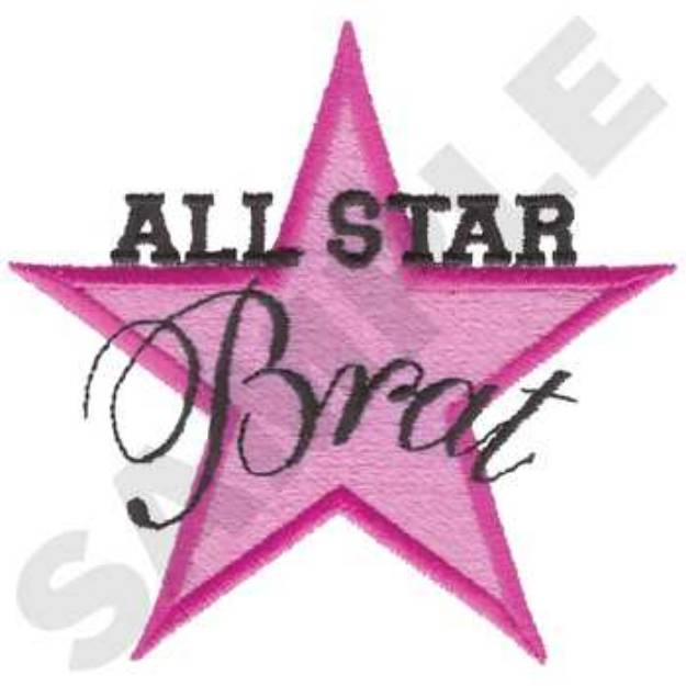 Picture of All Star Brat Machine Embroidery Design