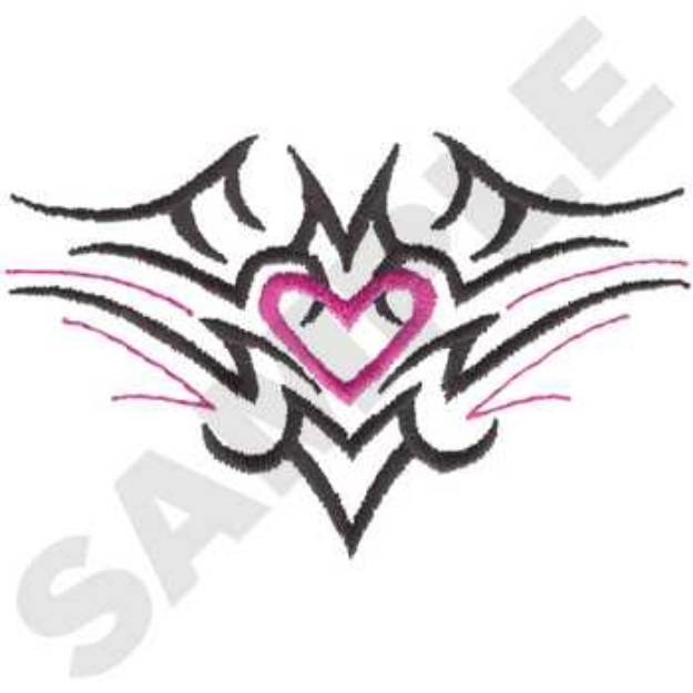 Picture of Tribal Heart Machine Embroidery Design