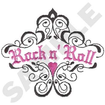 Rock N Roll Machine Embroidery Design
