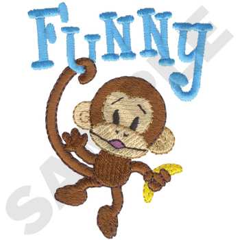 Funny Monkey Machine Embroidery Design