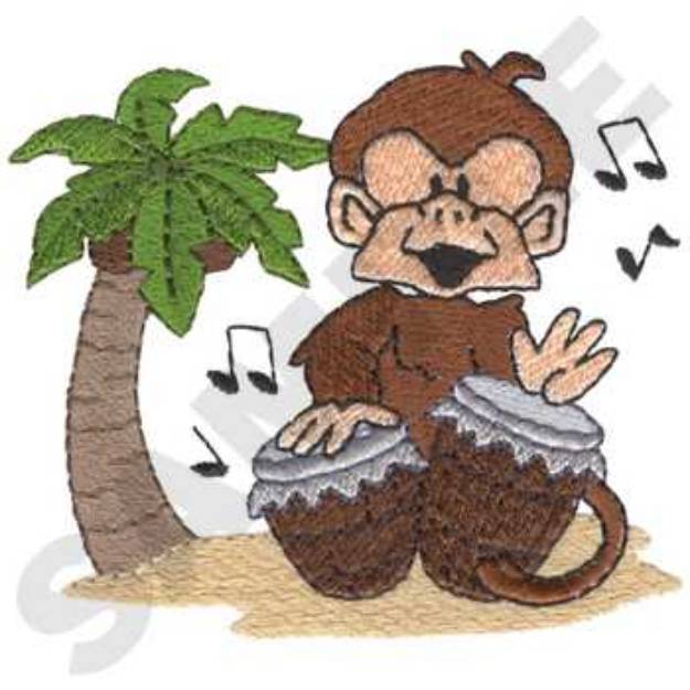 Picture of Musical Monkey Machine Embroidery Design