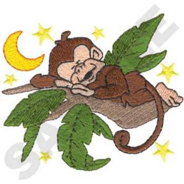 Picture of Goodnight Monkey Machine Embroidery Design