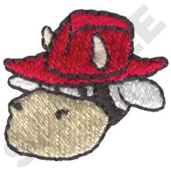 Cow with Hat Machine Embroidery Design