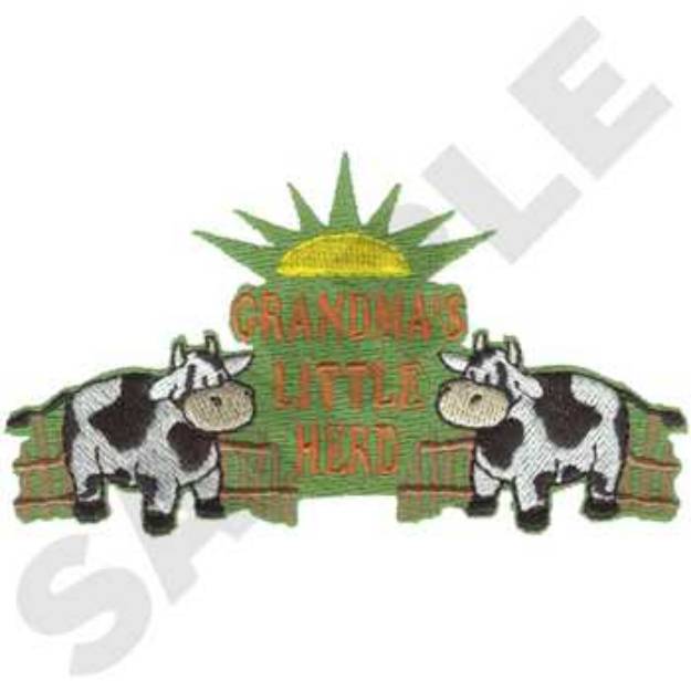 Picture of Grandmas Little Herd Machine Embroidery Design