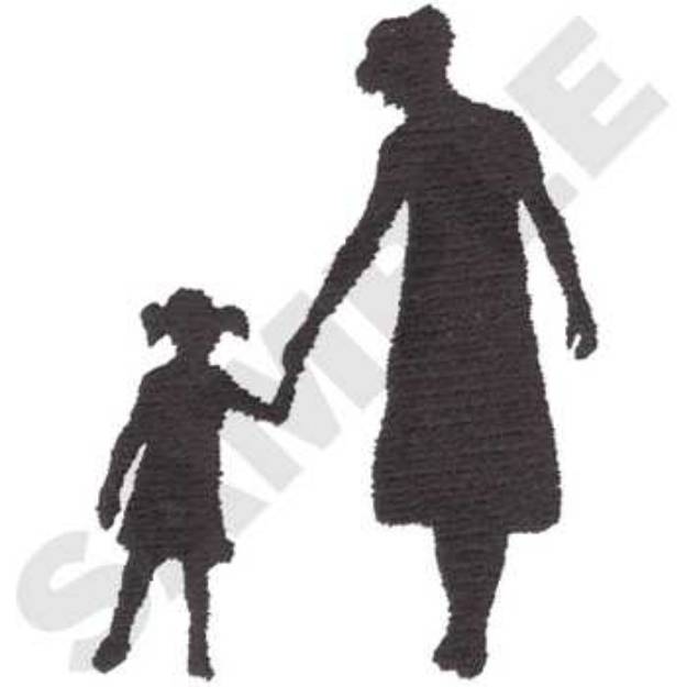 Picture of Silhouette ladies Machine Embroidery Design