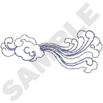 Clouds Accent Machine Embroidery Design