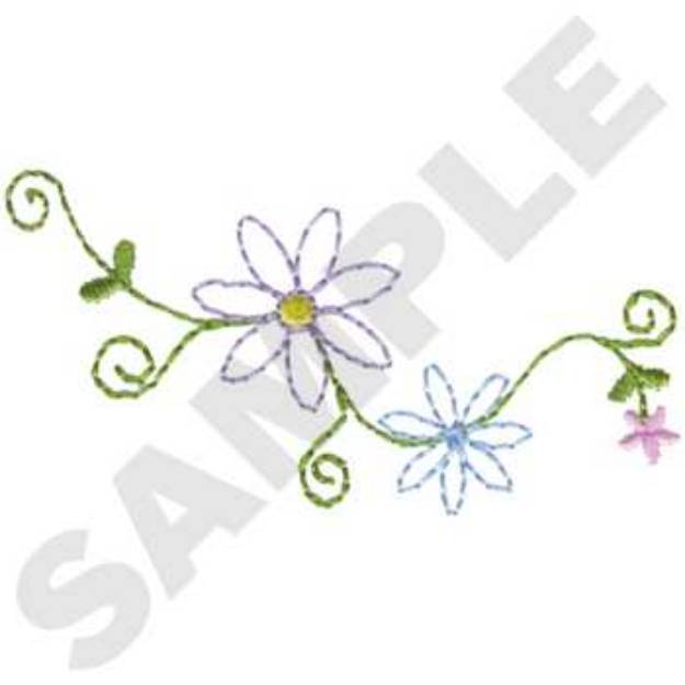 Picture of Daisy Accent Machine Embroidery Design
