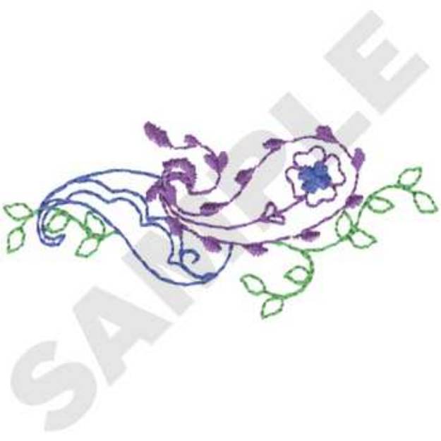 Picture of Paisley Accent Machine Embroidery Design
