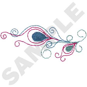 Peacock Accent Machine Embroidery Design