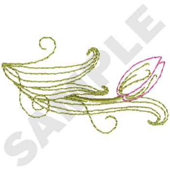 Lily Accent Machine Embroidery Design