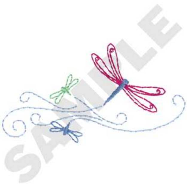 Picture of Dragonfly Accent Machine Embroidery Design