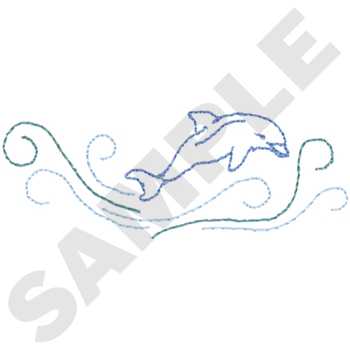 Dolphin Accent Machine Embroidery Design