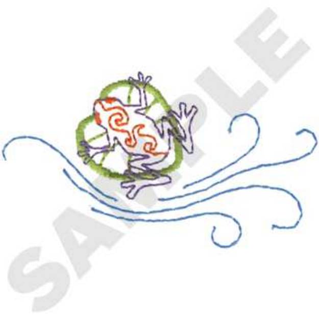 Picture of Frog Accent Machine Embroidery Design