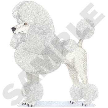 Show Poodle Machine Embroidery Design