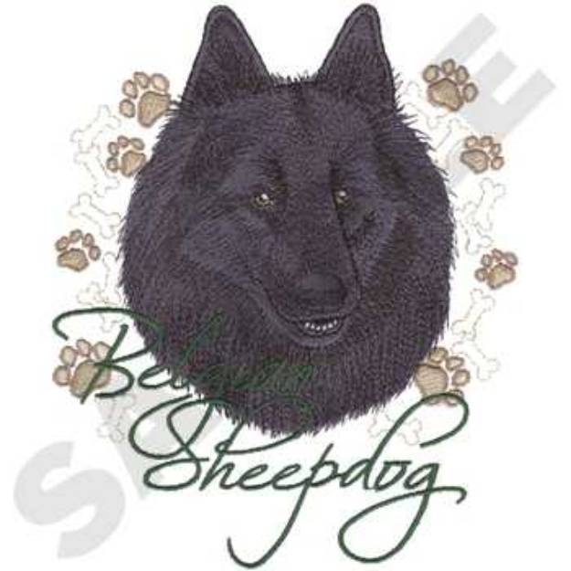 Picture of Belgian Sheepdog Machine Embroidery Design